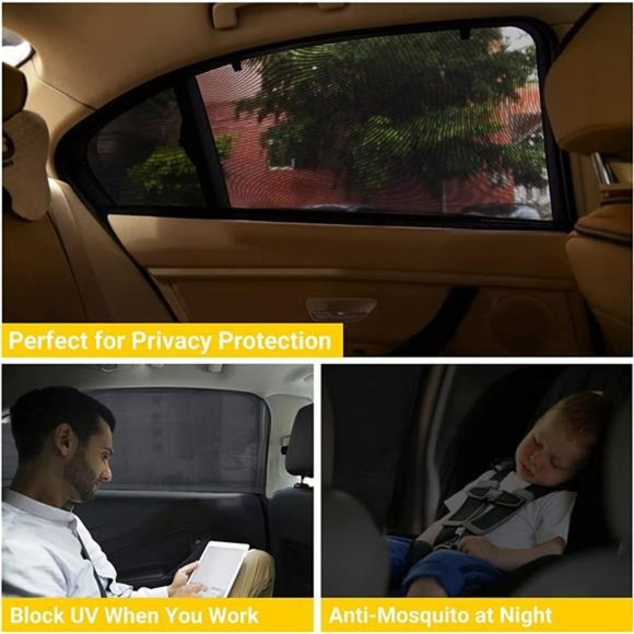 Car Window Shades, Car Window Shade, Car Window Screens, Car Sun Shade (2 Pack) - Picture 4 of 6